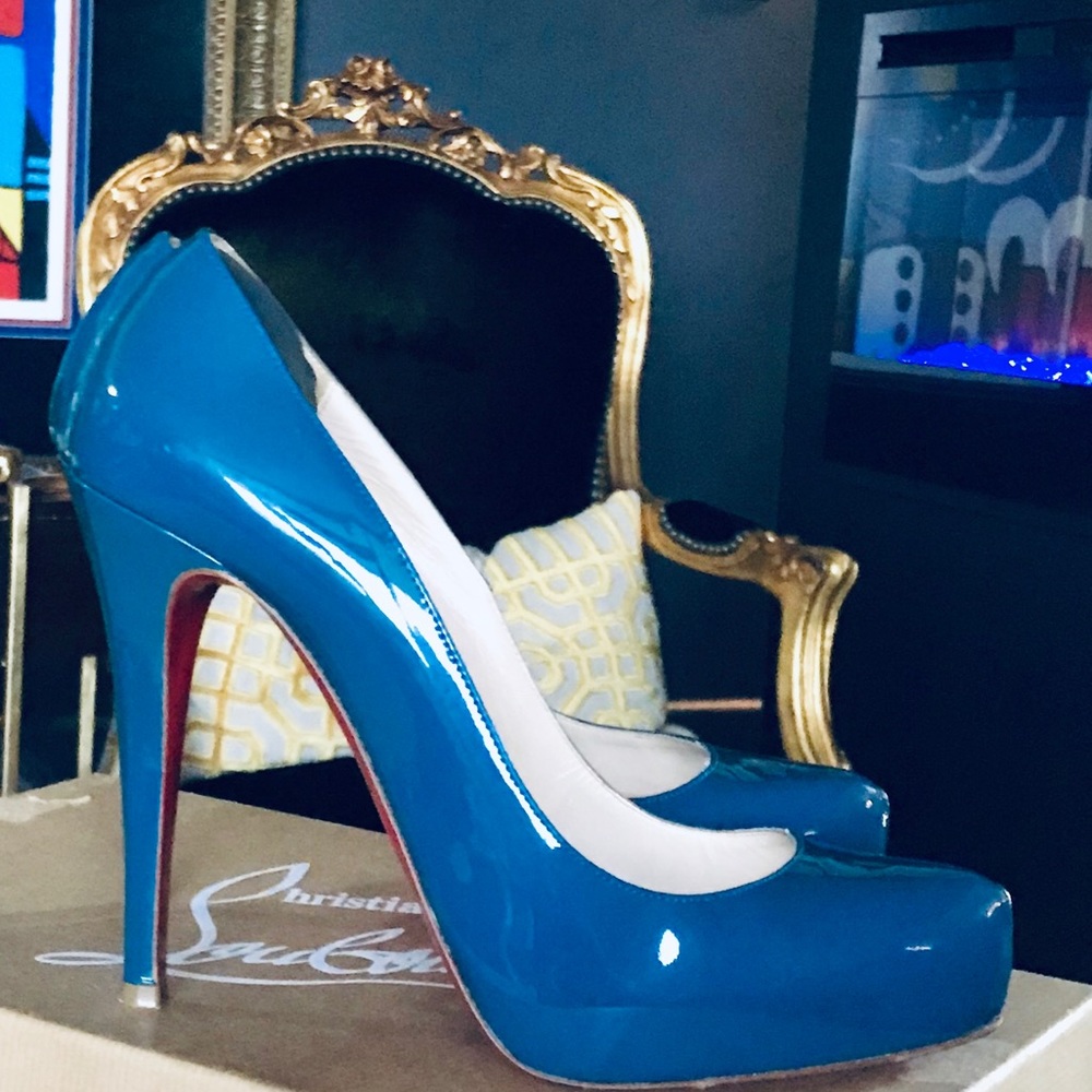 Louboutin Rolando Patented Leather Pumps